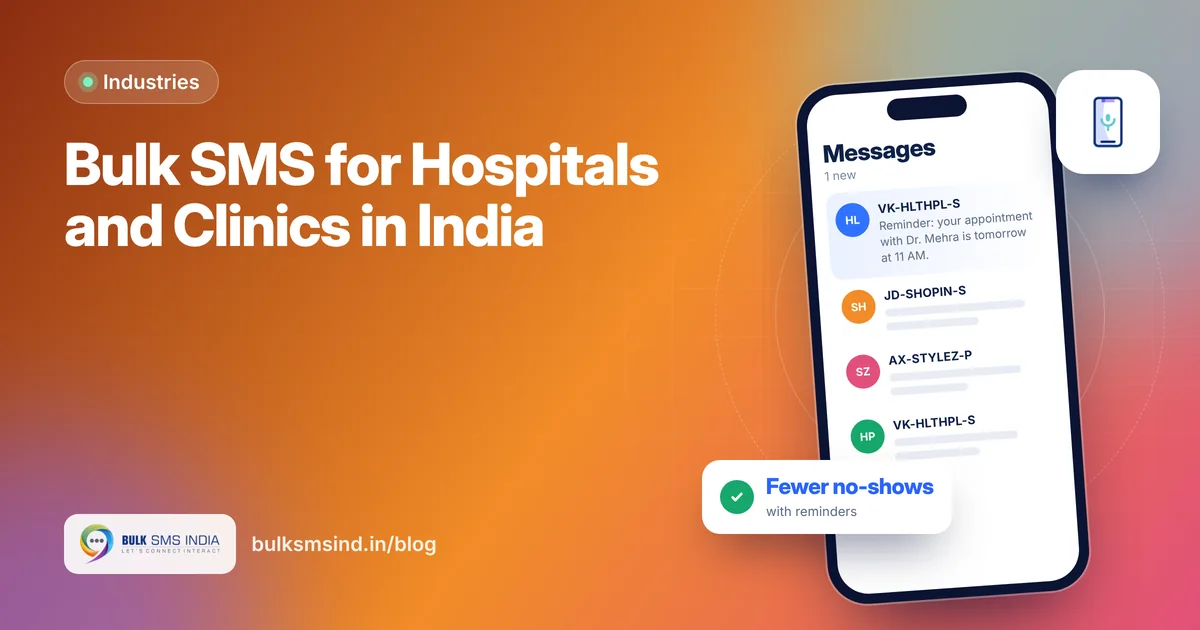 Bulk SMS for Hospitals and Clinics in India – bulk sms for hospitals guide by Bulk SMS India