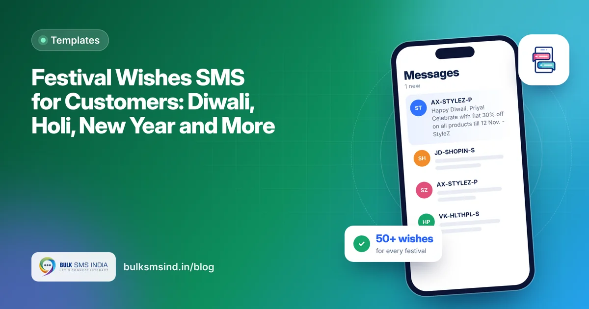 Festival Wishes SMS for Customers: Diwali, Holi, New Year and More – festival wishes sms for customers guide by Bulk SMS India