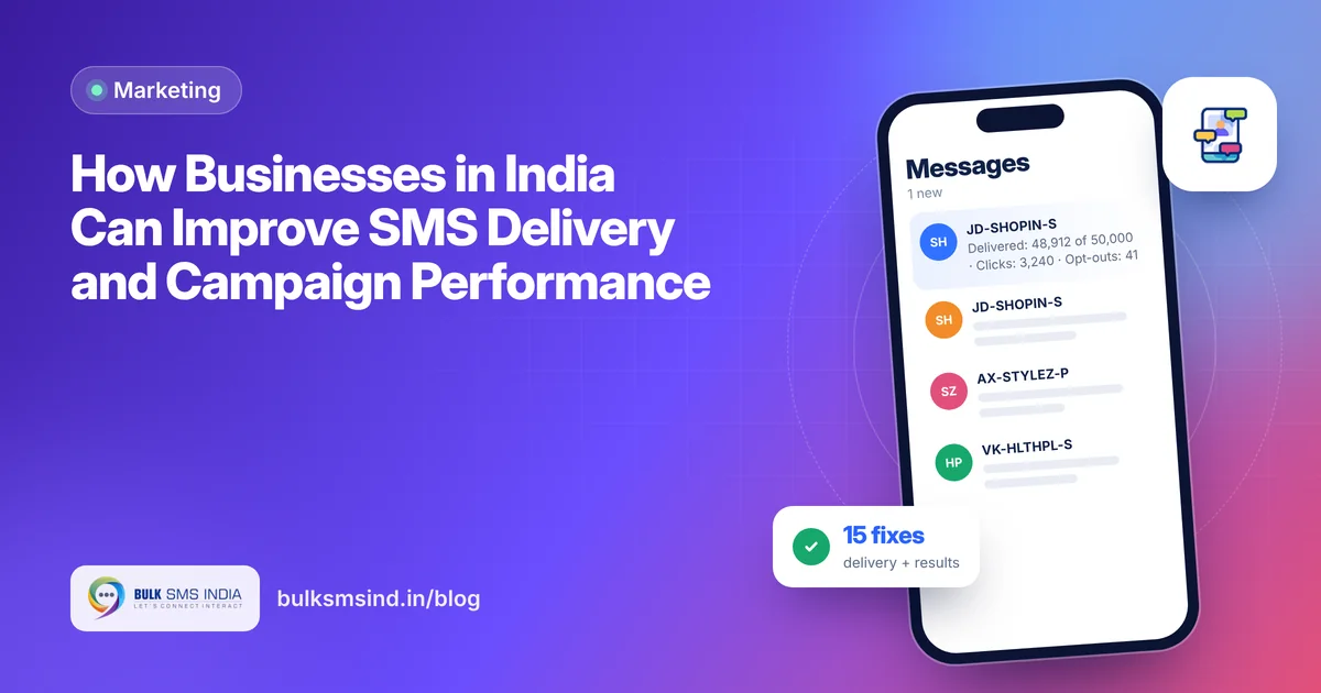 How Businesses in India Can Improve SMS Delivery and Campaign Performance – sms delivery service India guide by Bulk SMS India