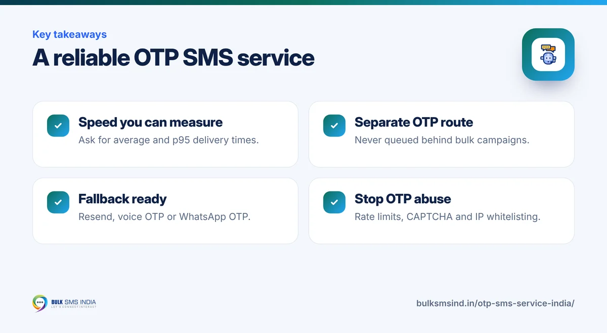 Infographic: A reliable OTP SMS service – key takeaways from Bulk SMS India