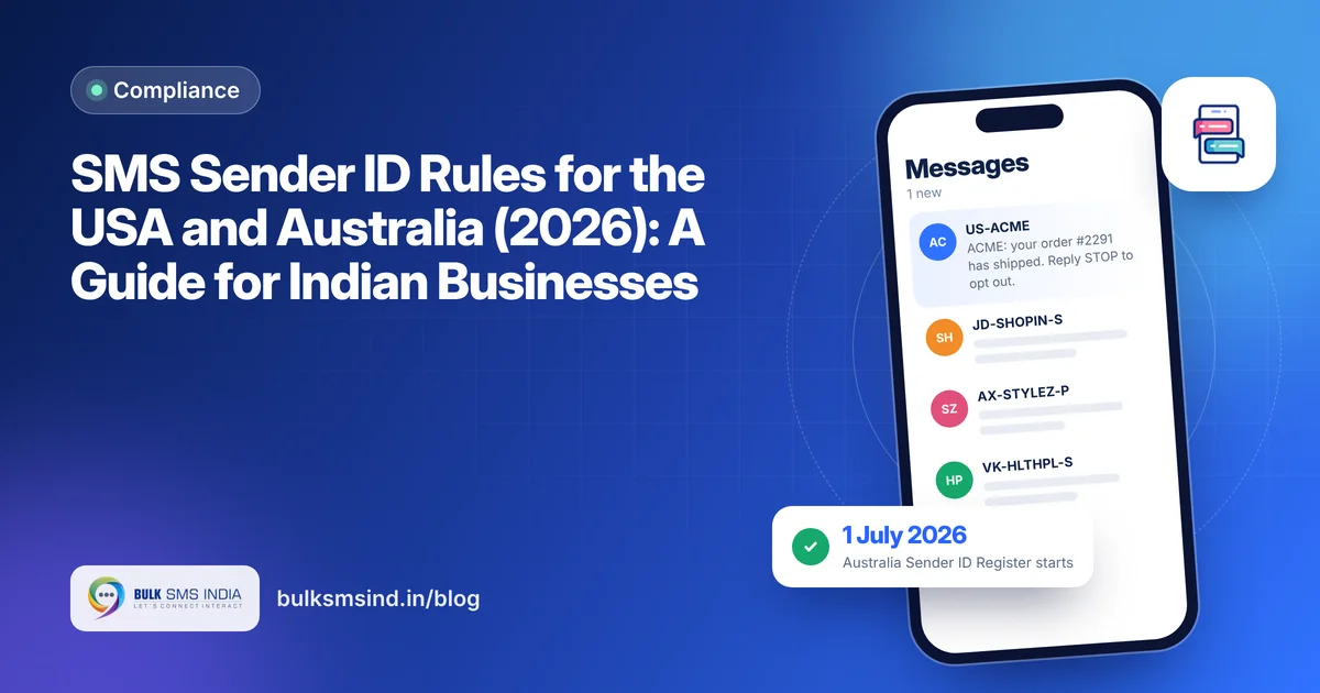 SMS Sender ID Rules for the USA and Australia (2026): A Guide for Indian Businesses – sms sender id rules usa australia guide by Bulk SMS India