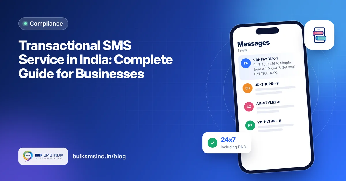Transactional SMS Service in India: Complete Guide for Businesses – transactional sms service guide by Bulk SMS India