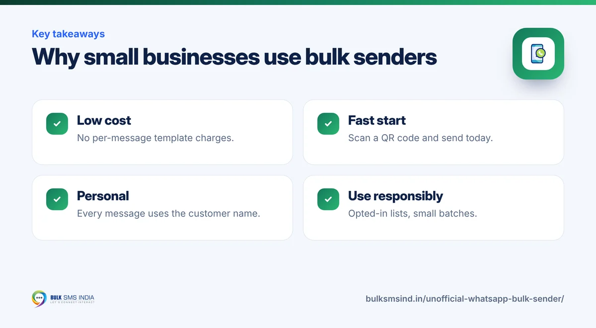Infographic: Why small businesses use bulk senders – key takeaways from Bulk SMS India