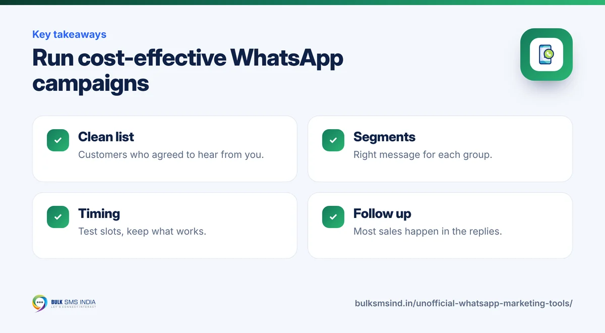 Infographic: Run cost-effective WhatsApp campaigns – key takeaways from Bulk SMS India
