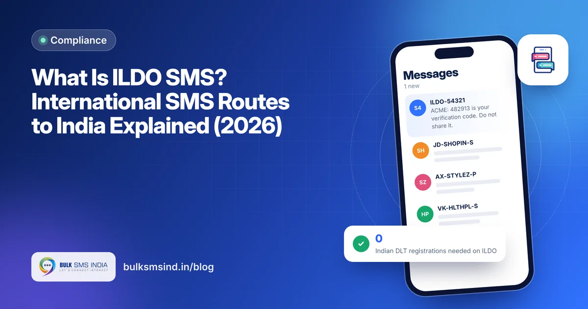 What Is ILDO SMS? International SMS Routes to India Explained (2026) – ildo sms guide by Bulk SMS India