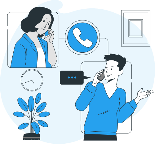 Bulk voice call and IVR service illustration